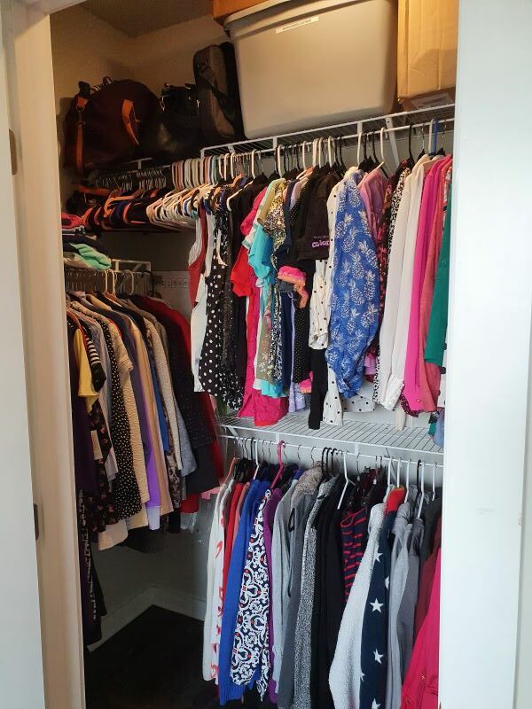 beautifully organized master closet