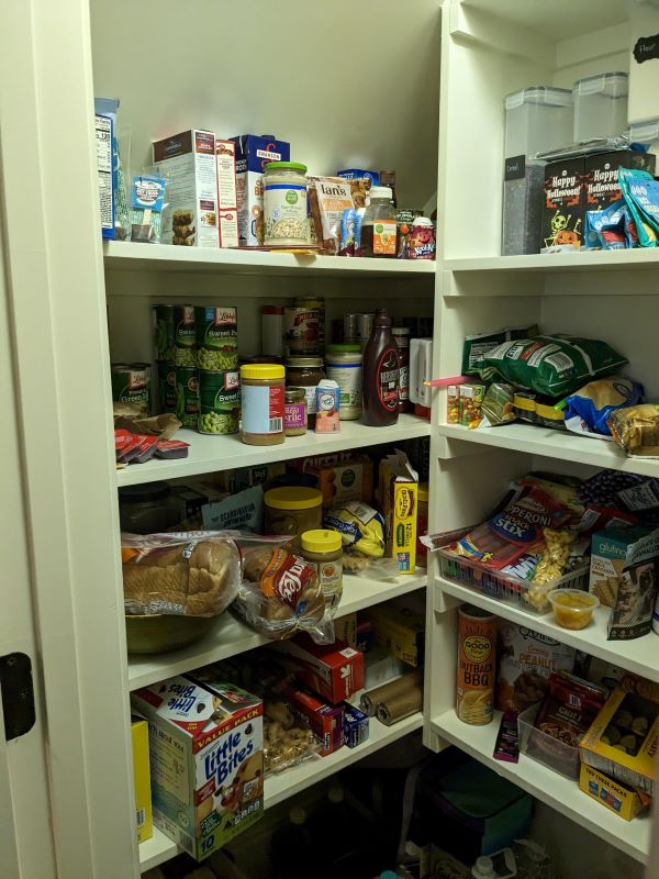 Disorganized messy pantry