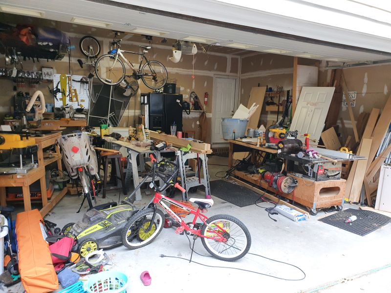 Dysfunctional woodworking space