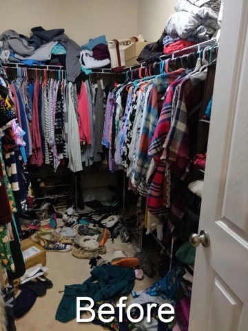 home organizer reinvents master closet
